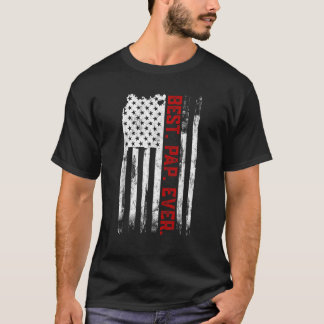 T-shirt Best Pap Ever American USA flag Père fête cadeau