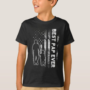 T-shirt Best Pap Ever USA Drapeau Fête des pères grand-pèr