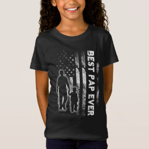 T-Shirt Best Pap Ever USA Drapeau Fête des pères grand-pèr