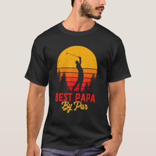 T-shirt Best Papa By Par Fête des pères Golf Papa Grand-pè