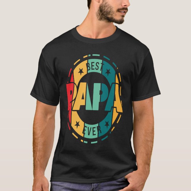 T-shirt best papa ever grandpa (Devant)