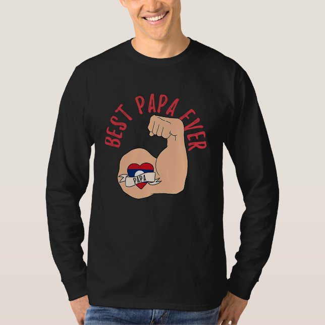 T-shirt Best Papa Ever Laotian Dad Fathers Day (Devant)