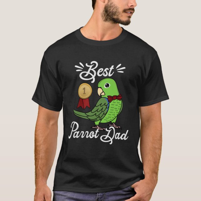 T-shirt Best Parrot Dad I Green Parrotlet (Devant)