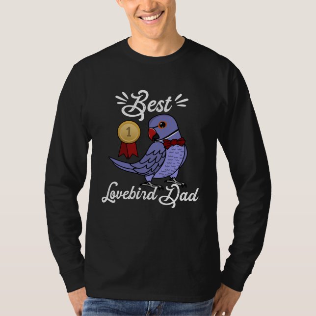 T-shirt Best Parrot Dad I Violet Indian Ringneck (Devant)