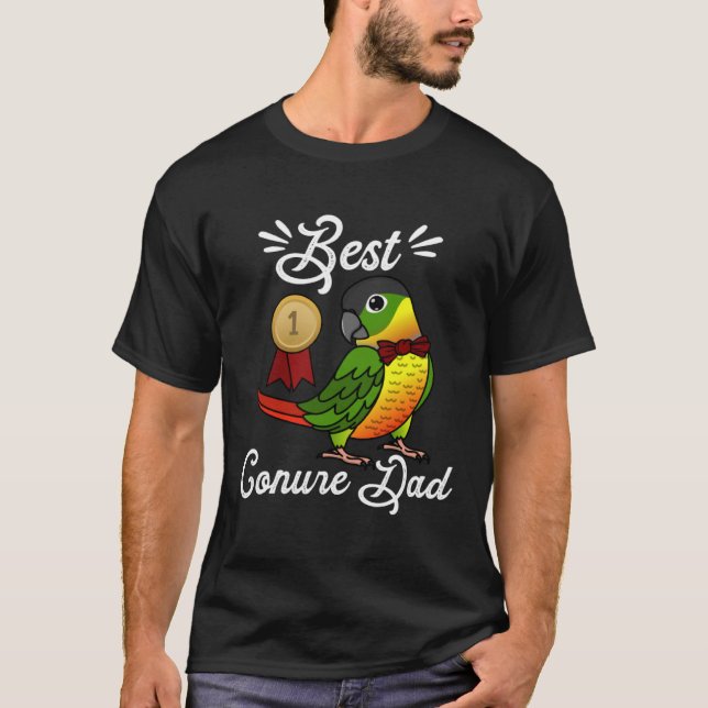 T-shirt Best Parrot Dad I Yellow sided Green Cheek Conure (Devant)