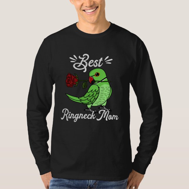 T-shirt Best Parrot Mom I Green Indian Ringneck (Devant)