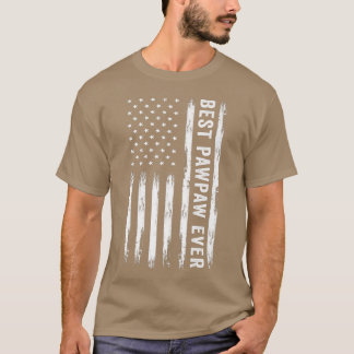 T-shirt Best Pawpaw Ever American Flag Funny Father's Day 
