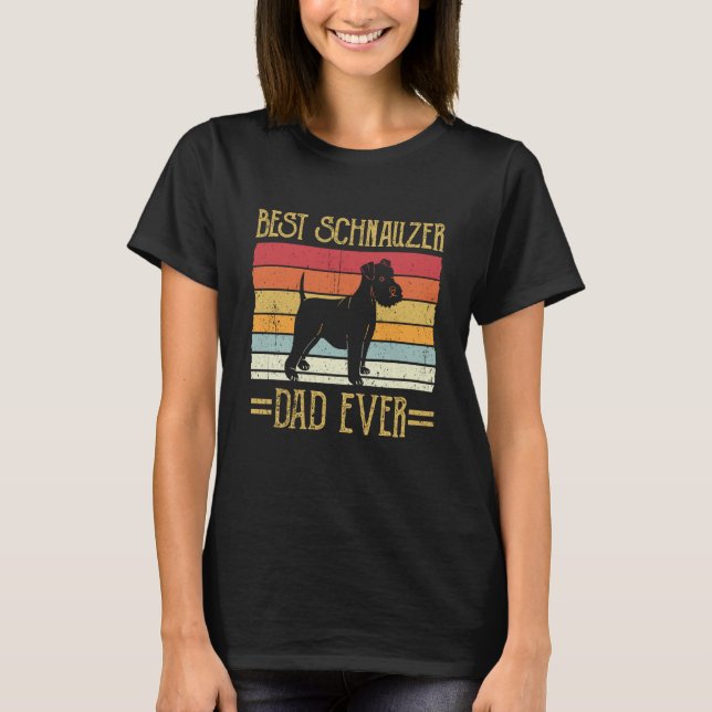 T-shirt Best Schnauzer Dad Ever Giant Showers Herrechen (Devant)