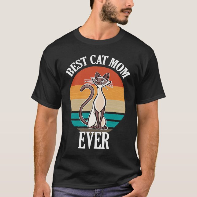 T-shirt Best Siamese Cat Mom Ever  Cat (Devant)