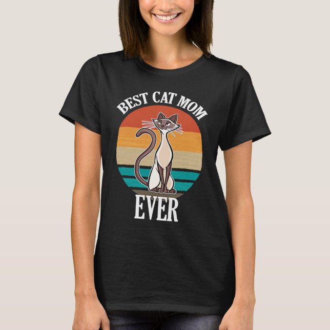 T-shirt Best Siamese Cat Mom Ever  Cat (Devant)