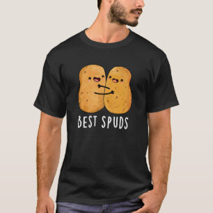 T-shirt Best Spuds Funky Best Buddies Potato Pun Dark BG