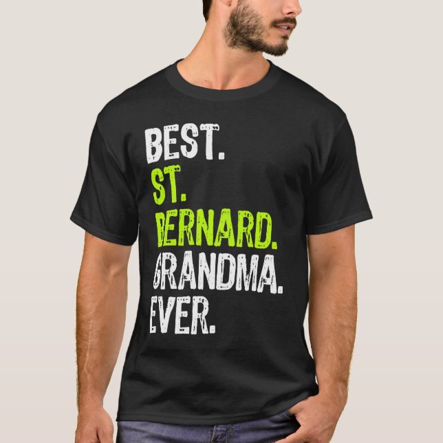 T-shirt Best St Bernard Grandma Ever Dog (Devant)