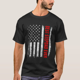 T-shirt Best Stepdad Ever Us American Flag Fathers Day Dad