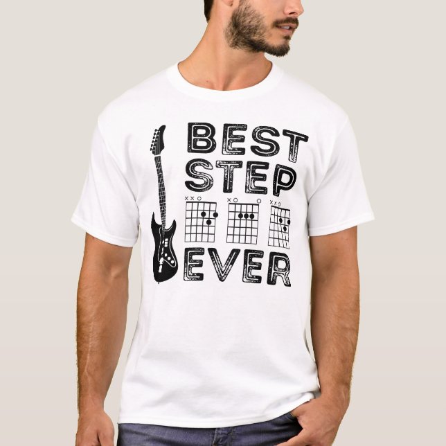 T-shirt Best StepDad Guitar Chord Rock Music - Meilleure g (Devant)