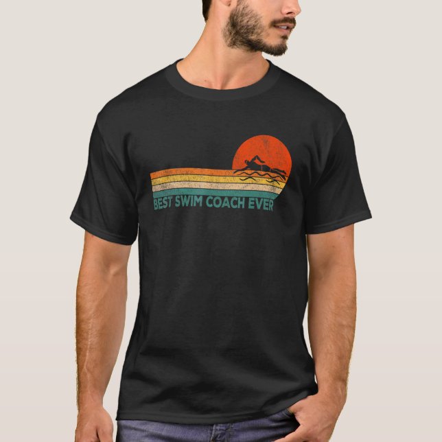 T-shirt Best Swim Coach Ever Swimming Coach Swim Teacher R (Devant)