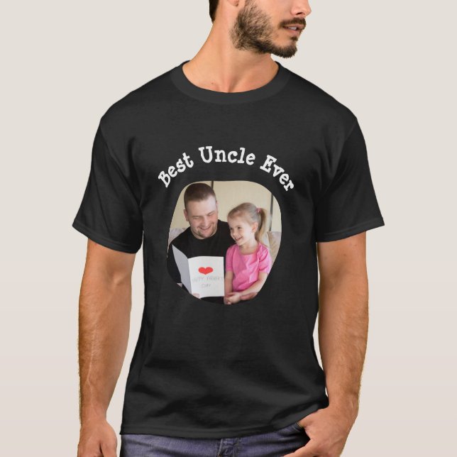 T-shirt Best Uncle Ever téléchargez votre photo de famille (Devant)