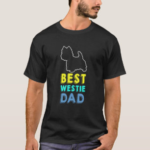T-shirt Best Westie Dad West Highland White Terrier Père