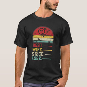 T-shirt Best Wife Since 1982 Wedding Graphic Her 40Th Anni