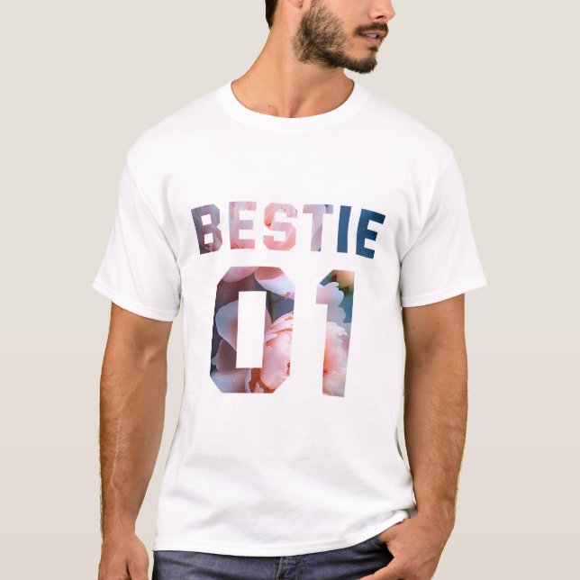 T-shirt Bestie à fleurs 01 (Devant)