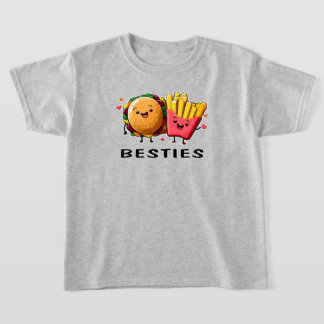 T-shirt Besties Cheeseburger Et Fries Best Friends