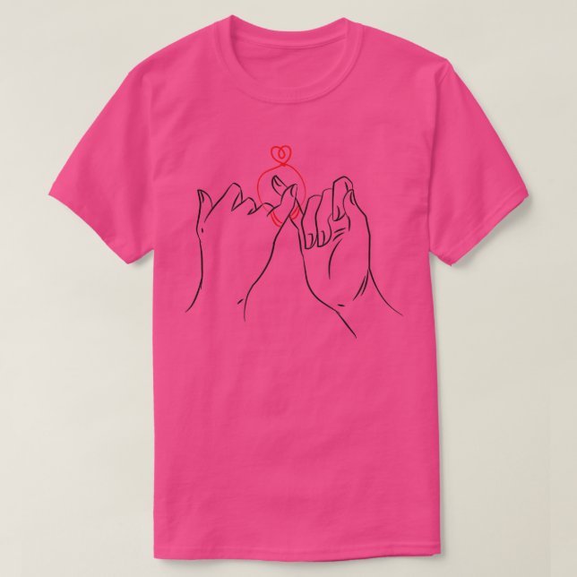 T-shirt Besties Meilleur Amis Relation d'amitié rose (Design devant)