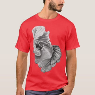 T-shirt Beta Fish Yin Yang BW