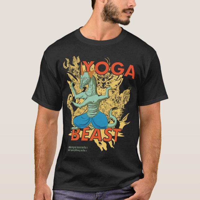 T-shirt Bête de yoga #3 fantaisie (Devant)