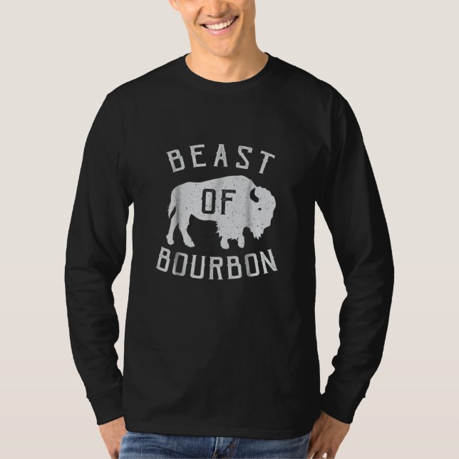 T-shirt Bête Du Whiskey À Boire De Bourbon (Devant)