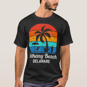 T-shirt Bethany Beach Delaware Palmier Vintage Sunset Su