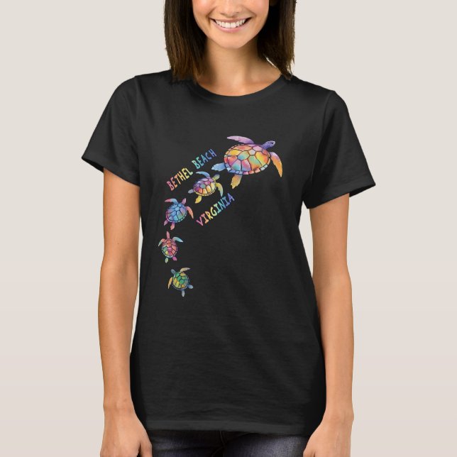 T-shirt Bethel Beach Virginia Sea Turtle Lover Beach BB (Devant)