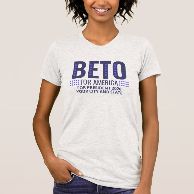 T-shirt Beto 2020 pour le Président Personalized (Devant)