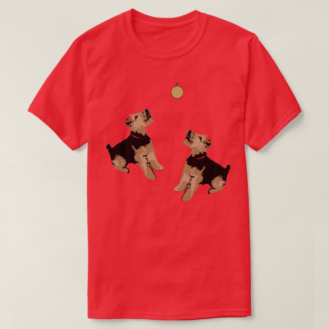 T-shirt Betsi Welsh Terrier Design de Noël (Design devant)