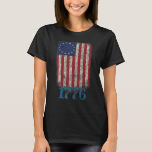T-shirt Betsy Ross Chemise 1776 American Patriot Drapeau D