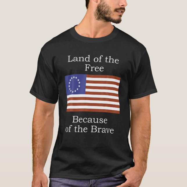 T-shirt Betsy Ross Drapeau Américain Liberté de la Révolut (Devant)