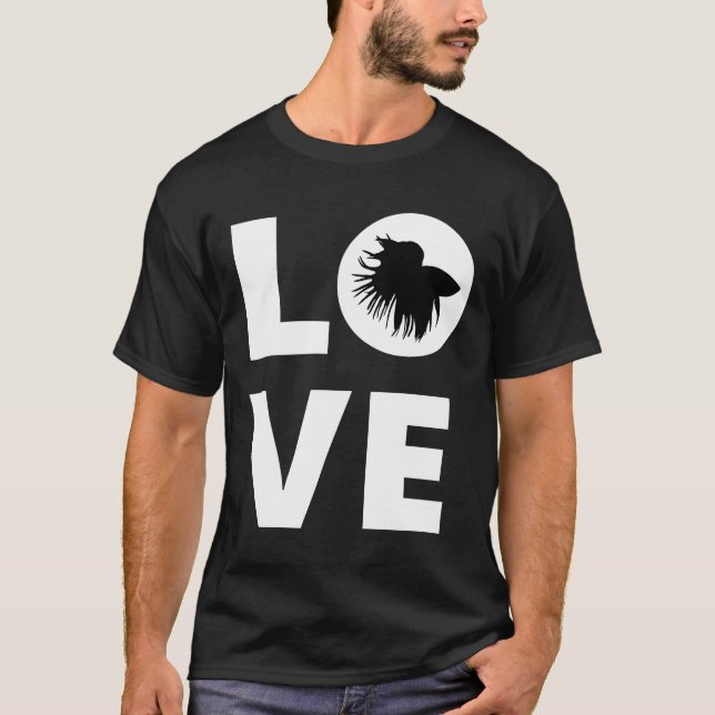 T-shirt Betta Fish Love Betta Fish Siamese Lutter Poisson  (Devant)