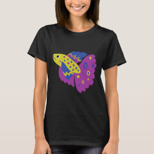 T-shirt Betta Poisson Ornamental Poisson Ikan Pelaga Color