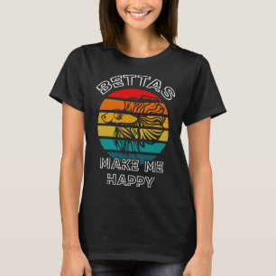 T-shirt Betta Siamese Poisson Fighter Me Rendre Heureux Re