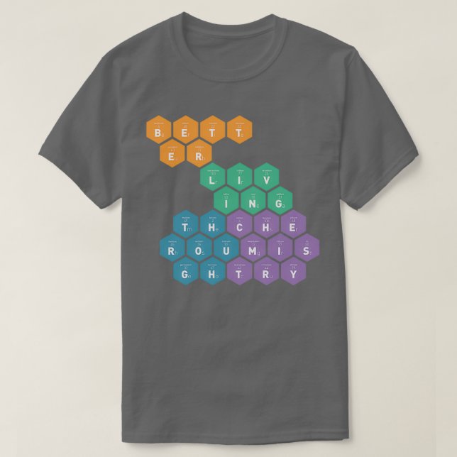 T-shirt Better Living Through Chemistry  (Design devant)