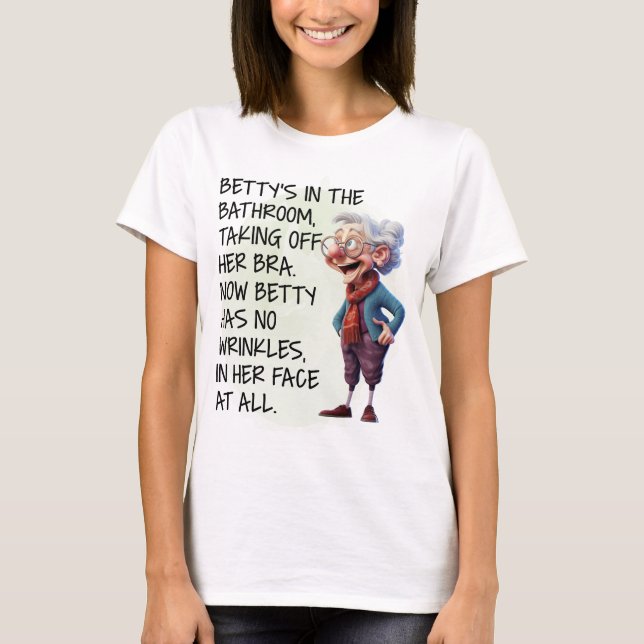 T-shirt Betty's In the Bathroom Womens (Devant)
