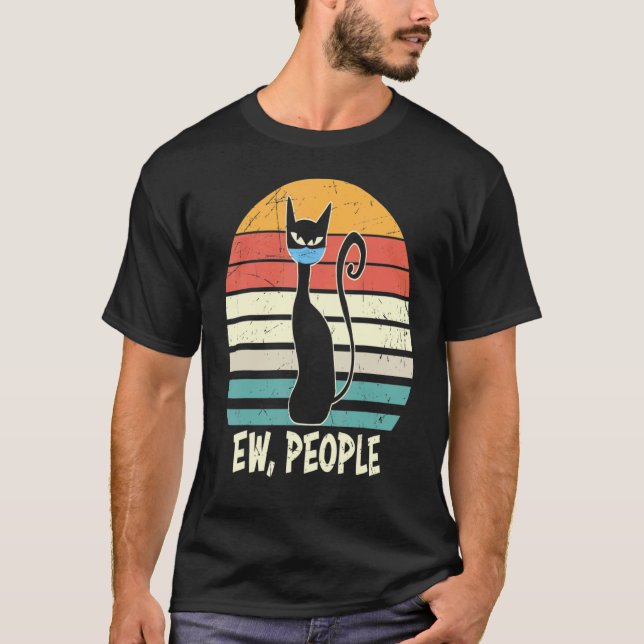 T-shirt Beurk les gens Black Cat Essentia (Devant)