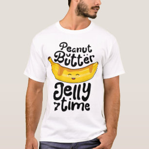 T-shirt Beurre d'arachide banane Jelly Temps Drôle Fruit s