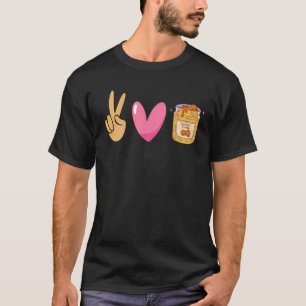 T-shirt Beurre d'arachide doux amour Paix arachide haute p