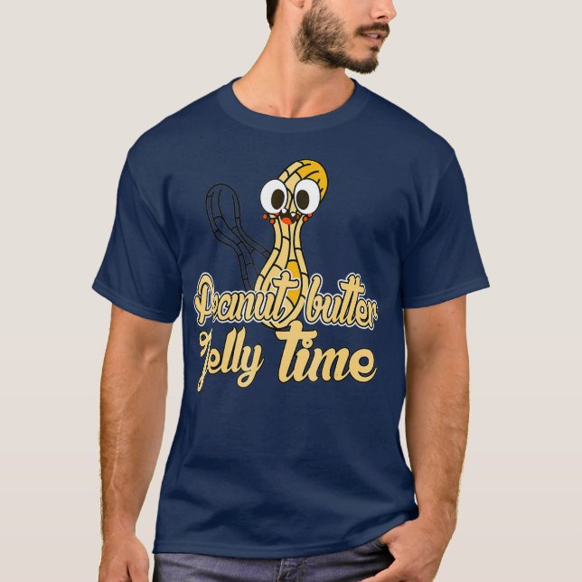 T-shirt Beurre d'arachide Jelly Temps Drôle Aiguille d'ara (Devant)