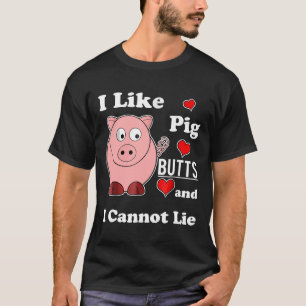 T-shirt Beurre De Porc J'Aime Les Boutons De Cochon Drôle 