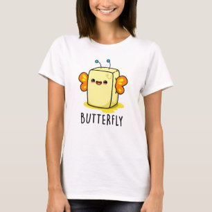 T-shirt Beurre Drôle Papillon Avec Jeu D'Ailes