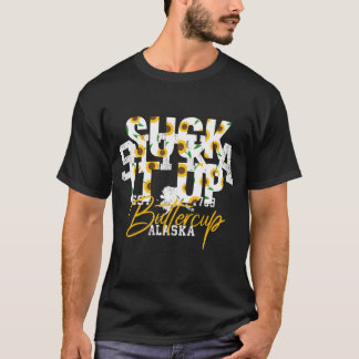 T-shirt Beurre Le Bouton Drôle Dire Floral Graphisme S
