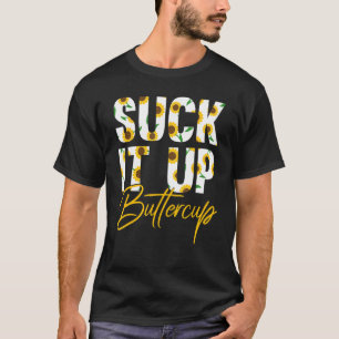 T-shirt Beurre Le Bouton Drôle Dire Floral Graphisme S