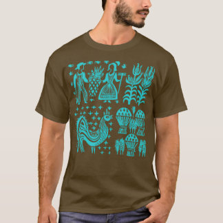 T-shirt Beurre Motif Pyrex vintageBleu Turquoise