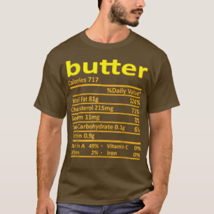 T-shirt Beurre Nutrition Drôle Thanksgiving Costume Alimen