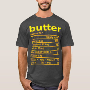 T-shirt Beurre Nutrition Drôle Thanksgiving Costume Alimen